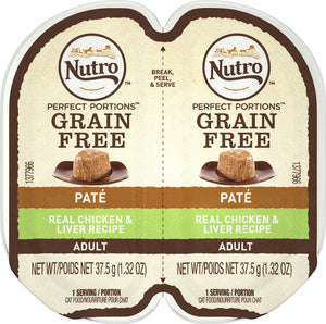 Nutro Perfect Portions Grain-Free Chicken & Liver Recipe Cat Food Trays