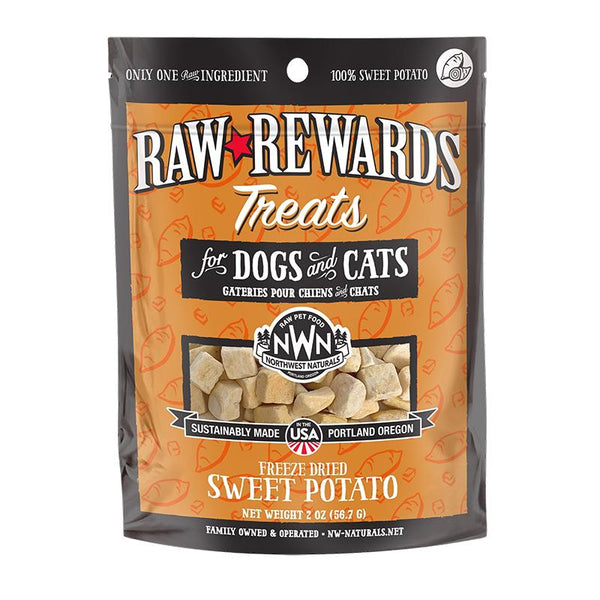 Northwest Naturals Raw Rewards Friandises lyophilisées à la patate douce pour chiens et chats