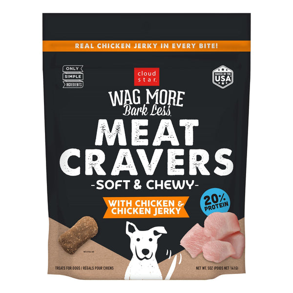 Cloud Star Wag More Bark Less Friandises Chicken Meat Cravers pour chiens