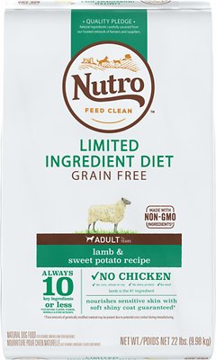 Nutro Régime à ingrédients limités Sans céréales Recette adulte à l'agneau et patate douce Croquettes pour chien