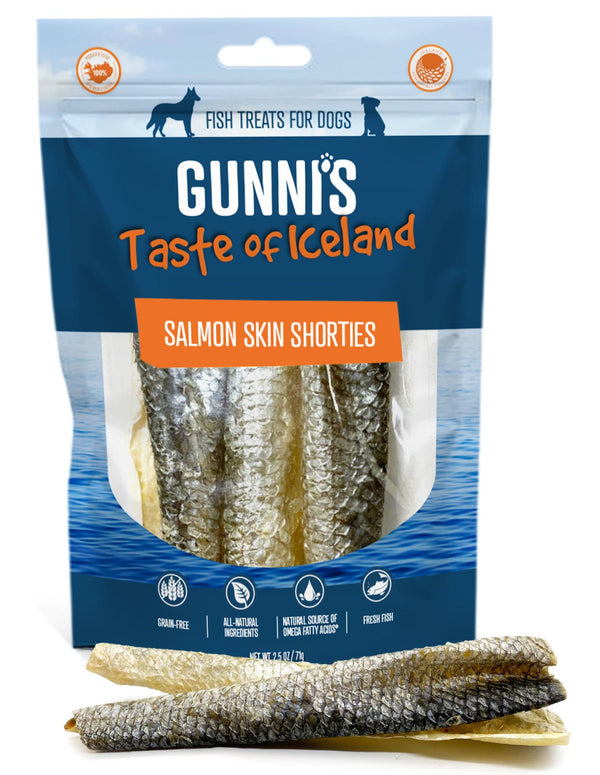 Gunni's Salmon Skin Shorties Dog Treats