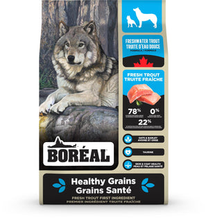 BORÉAL GRAINS SANTÉ, NOURRITURE POUR CHIEN, TRUITE D'EAU DOUCE