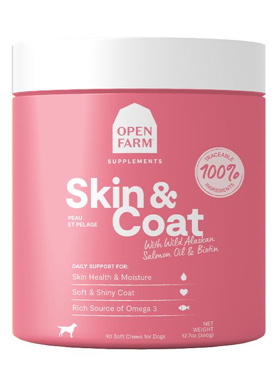Open Farm Skin & Coat Chews Supplément pour chiens (CA)
