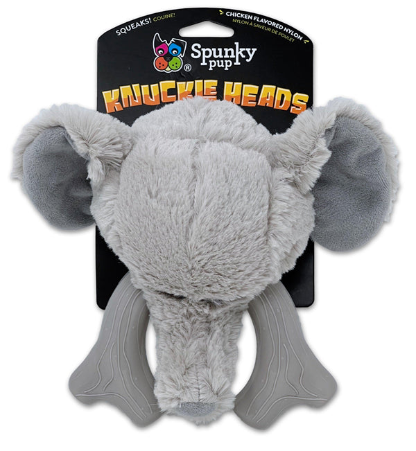 Spunky Pup Knuckleheads 2-in-1 Elephant Dog Toy