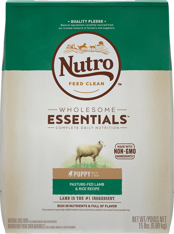 Nutro Wholesome Essentials Recette Agneau élevé en pâturage et riz pour chiots Croquettes pour chien