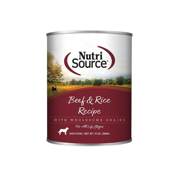 NutriSource Bœuf & Riz Pâtée Humide pour Chiens en Boîte
