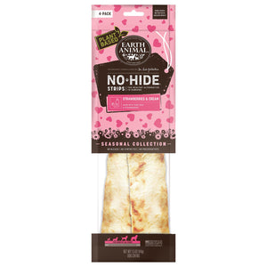 Earth Animal No-Hide Strawberries & Cream Strips Dog Treats