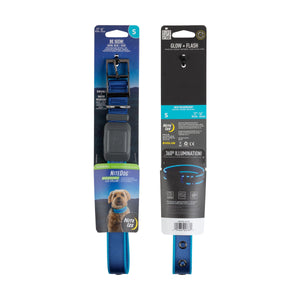 Nite Ize NiteDog Rechargeable LED Dog Collar, Blue/Blue