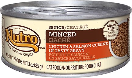 Nutro Senior Minced Chicken & Salmon Cuisine in Tasty Gravy Grain-Free Canned Cat Food