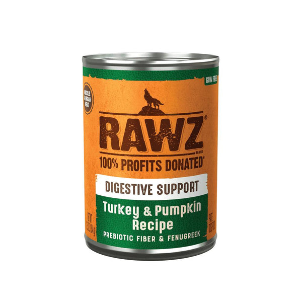 RAWZ Digestive Support Turkey & Pumpkin Wet Dog Food Can