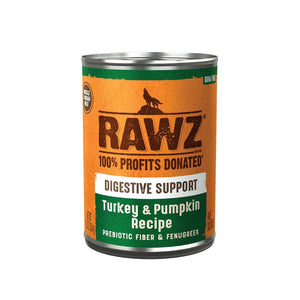 RAWZ Digestive Support Turkey & Pumpkin Wet Dog Food Can