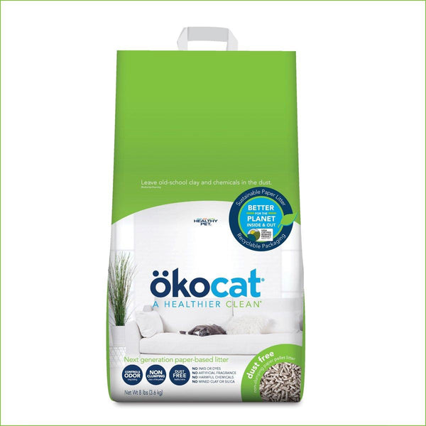 Okocat Litière pour chat en granulés de papier sans poussière ni parfum, non agglomérante