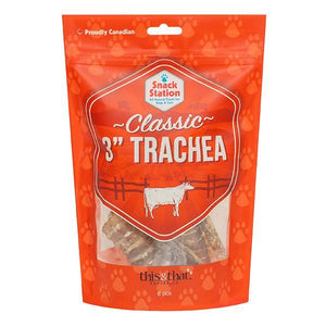 This & That Snack Station Classic Beef Trachea Dog Treats, 3-in