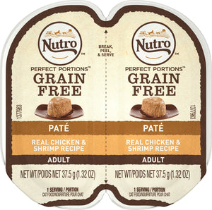 Nutro Perfect Portions Grain-Free Chicken & Shrimp Recipe Cat Food Trays