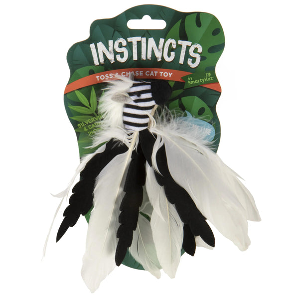 SmartyKat Instincts Zingy Zebra Toss & Chase HappyNip jouet pour chats