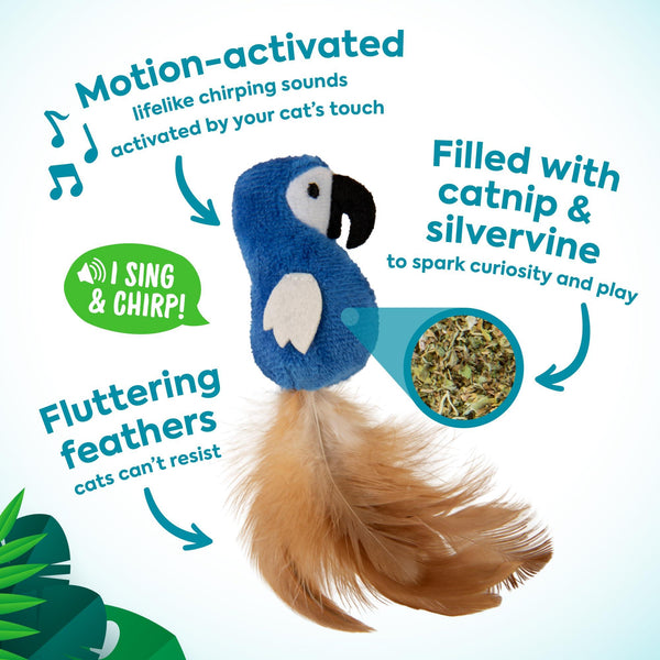 SmartyKat Instincts Chatty Chirp HappyNip Jouet électronique pour chat avec sons