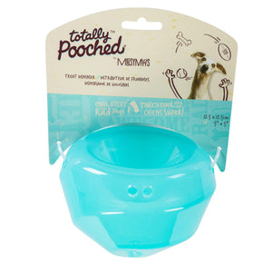 Messy Mutts Totally Pooched Stuff'n Wobble Ball Jouet distributeur de friandises pour chien, bleu sarcelle