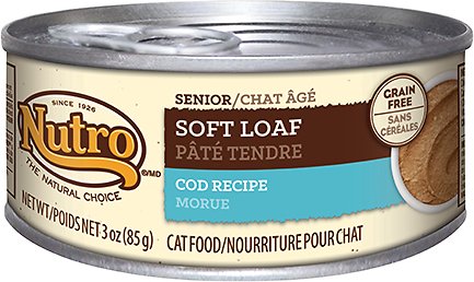 Nutro Senior Pain de viande tendre Recette de cabillaud Sans céréales Nourriture humide en conserve pour chats