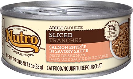Nutro Adult Sliced Salmon Entree in Savory Sauce Grain-Free Canned Cat Food