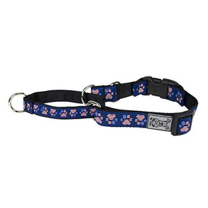 RC Pets Easy Clip Web Training Dog Collar, Patriotic Paws