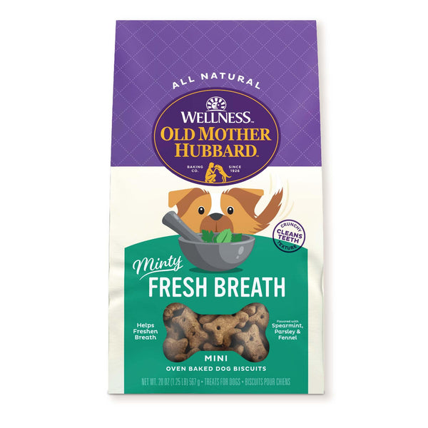 Old Mother Hubbard Mother's Solutions Friandises pour chiens fraîcheur mentholée, Mini, 20 oz