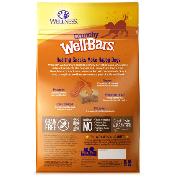 Wellness WellBars Crunchy Peanuts & Honey Baked Dog Treats