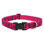 Lupine Pet Original Designs Adjustable Dog Collar, Plum Blossom