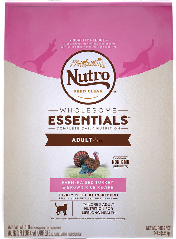 Nutro Wholesome Essentials Adult Farm-Raised Turkey & Brown Rice Recipe Dry Cat Food