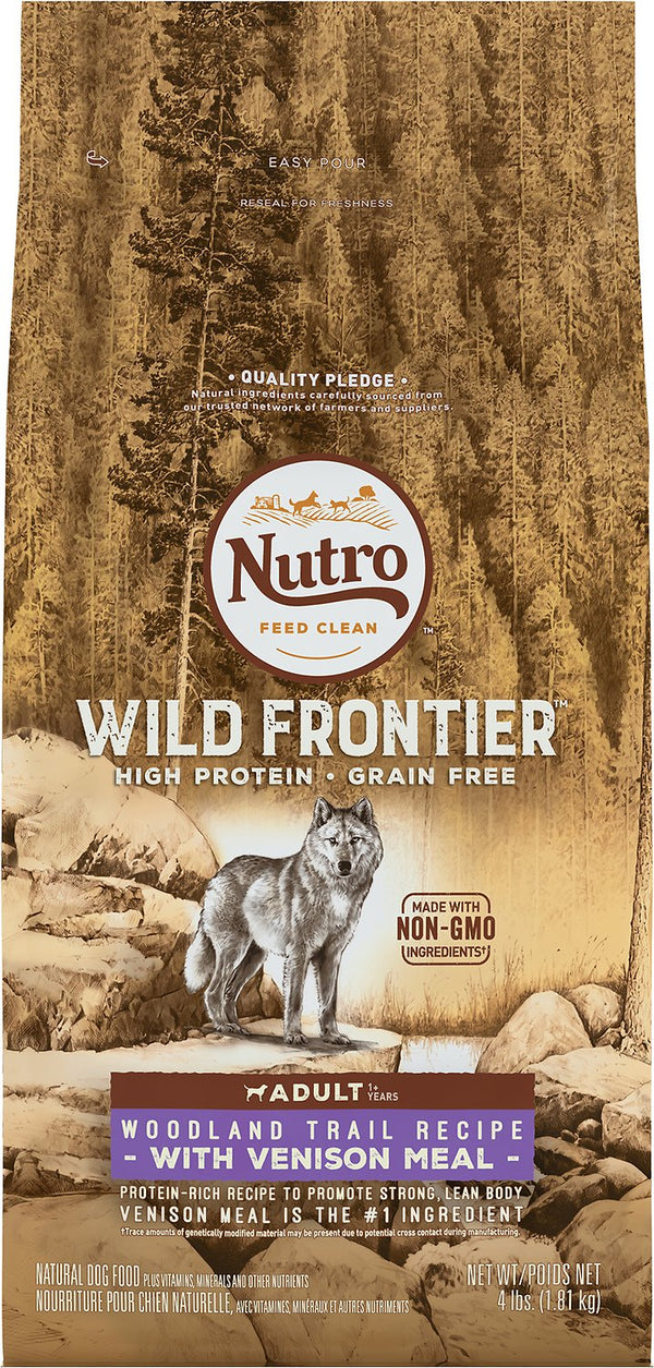 Nutro Wild Frontier Adulte Recette Woodland & Trail Sans céréales Farine de venaison Croquettes pour chien