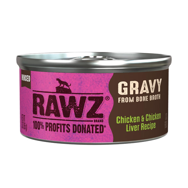 RAWZ Gravy Chicken & Chicken Liver Wet Cat Food Can