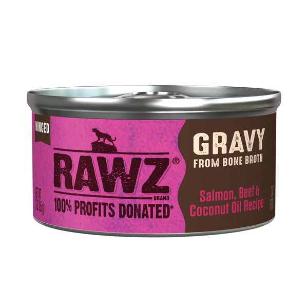 RAWZ Gravy Saumon, Bœuf & Huile de Coco Pâtée humide pour chats, boîte