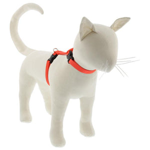Lupine Pet Basic Solids H-Style Cat Harness, Blaze Orange