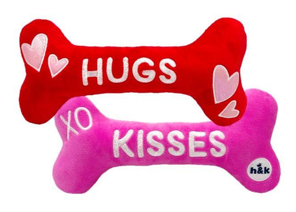 Huxley & Kent Hugs & Kisses Bone Dog Toy