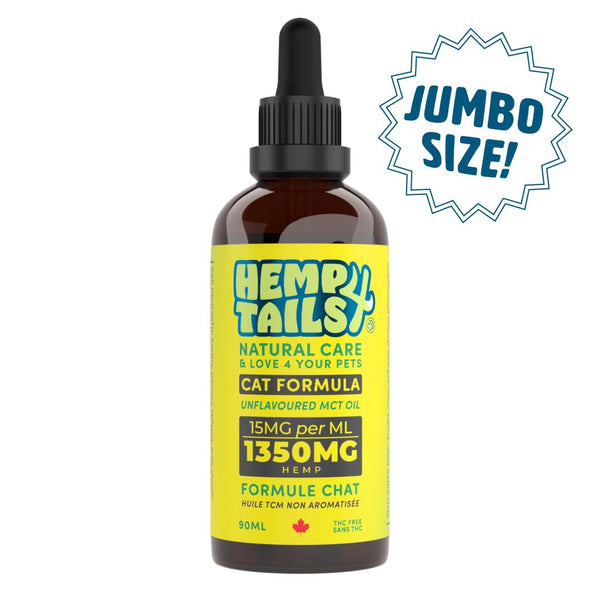 H 4 Tails Formule Jumbo pour chats sans saveur Supplément alternatif pour animaux, 1350mg