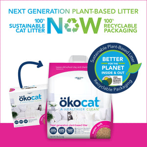 Okocat Litière pour chat en bois durable, super douce agglomérante