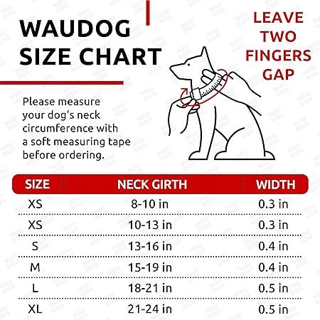 WAUDOG Reinforced Rolled Leather Collar with Metal Clasp for Dogs, Pink
