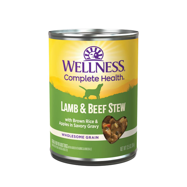 Wellness Ragoût maison Agneau et Bœuf avec Riz brun et Pommes Nourriture humide pour chiens en conserve