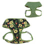 Sublime Reversible Dog Harness, Sunflower with Green Argyle