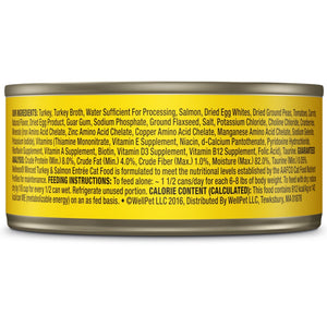 Wellness Complete Health Grain-Free Minced Turkey & Salmon Entree Wet Cat Food Cans