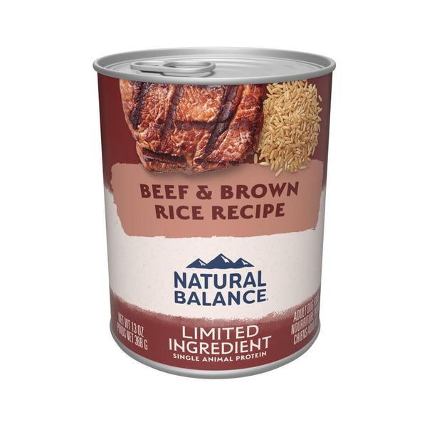 Natural Balance Limited Ingredient Beef & Brown Rice Wet Dog Food Can
