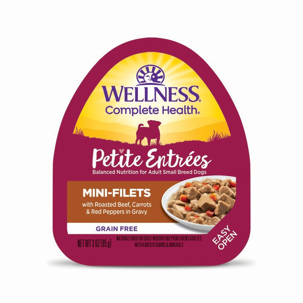 Wellness Petite Entrees Mini-Filets with Roasted Beef, Carrots & Red Peppers in Gravy Grain-Free Wet Dog Food