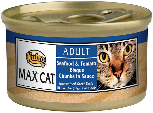Nutro Max Adult Seafood & Tomato Bisque Chunks in Sauce Canned Cat Food