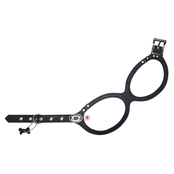 Buddy Belts Harnais permanent en cuir pour chiens, Noir