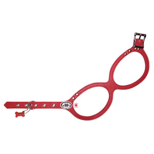 Buddy Belts Permanent Leather Harness for Dogs, Red