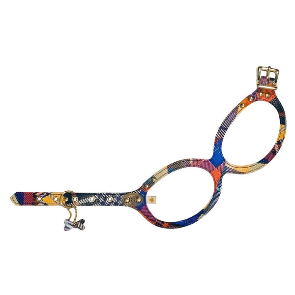 Buddy Belts Limited Leather Harness for Dogs, Tartan
