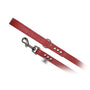 Buddy Belts Laisse en cuir permanente pour chiens, Rouge
