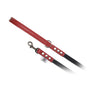 Buddy Belts Laisse pour chien avec accents en nylon permanent, Rouge