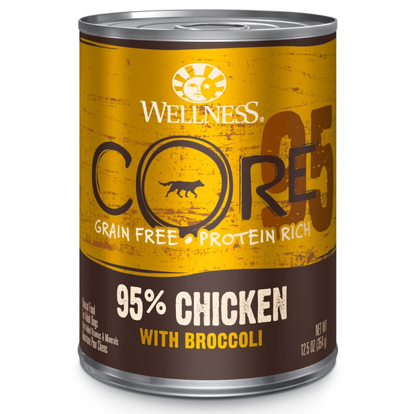 Wellness CORE 95% Grain-Free Chicken & Broccoli Wet Dog Food Can