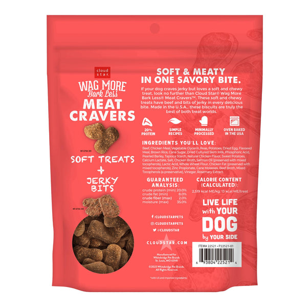 Cloud Star Wag More Bark Less Meat Cravers Beef Dog Treats