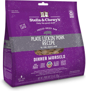 Stella & Chewy's Dinner Morsels Plate Lickin' Pork Nourriture crue lyophilisée pour chat